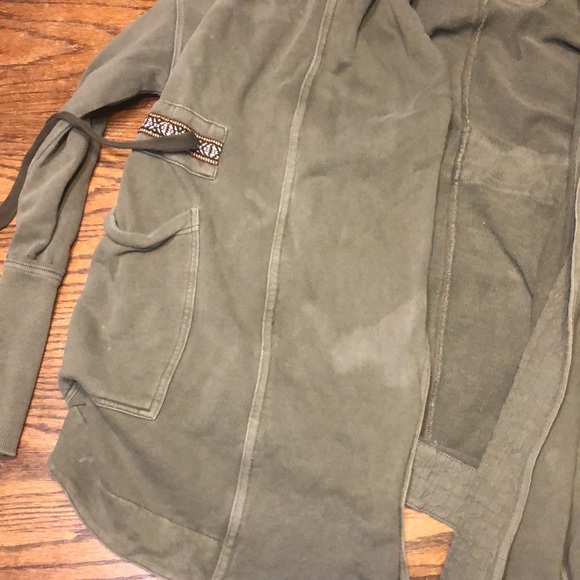 Free people drawstring hooded cardigan jacket - Picture 11 of 13